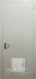 Противопожарная дверь со стыковочным узлом и хромированной ручкой №2