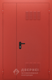 Пожарная дверь полуторапольная с вент решёткой №60 - фото