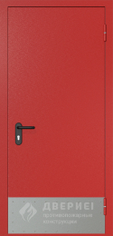 Красная противопожарная дверь с выпадающим порогом №2