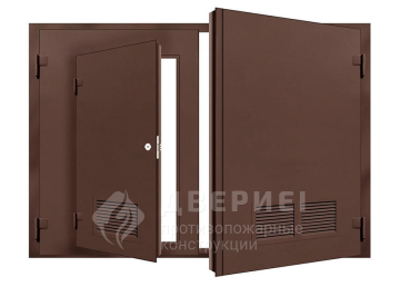 Ворота с калиткой и ветиляцией №4