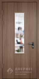 Противопожарная дверь «МДФ однопольная со стеклом №7» - фото