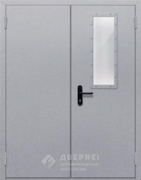 Дымогазонепроницаемая противопожарная дверь двупольная - фото