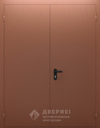 Коричневая дверь двупольная EI-60